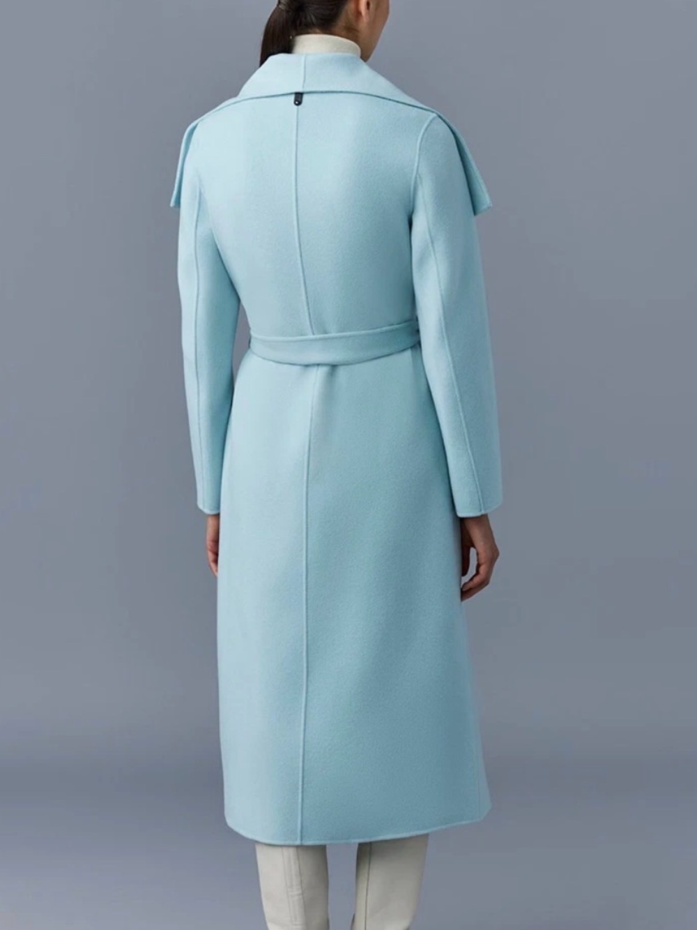 Mackage MAI-CN Double-Face Wool Wrap Coat" - Picture 9 of 11